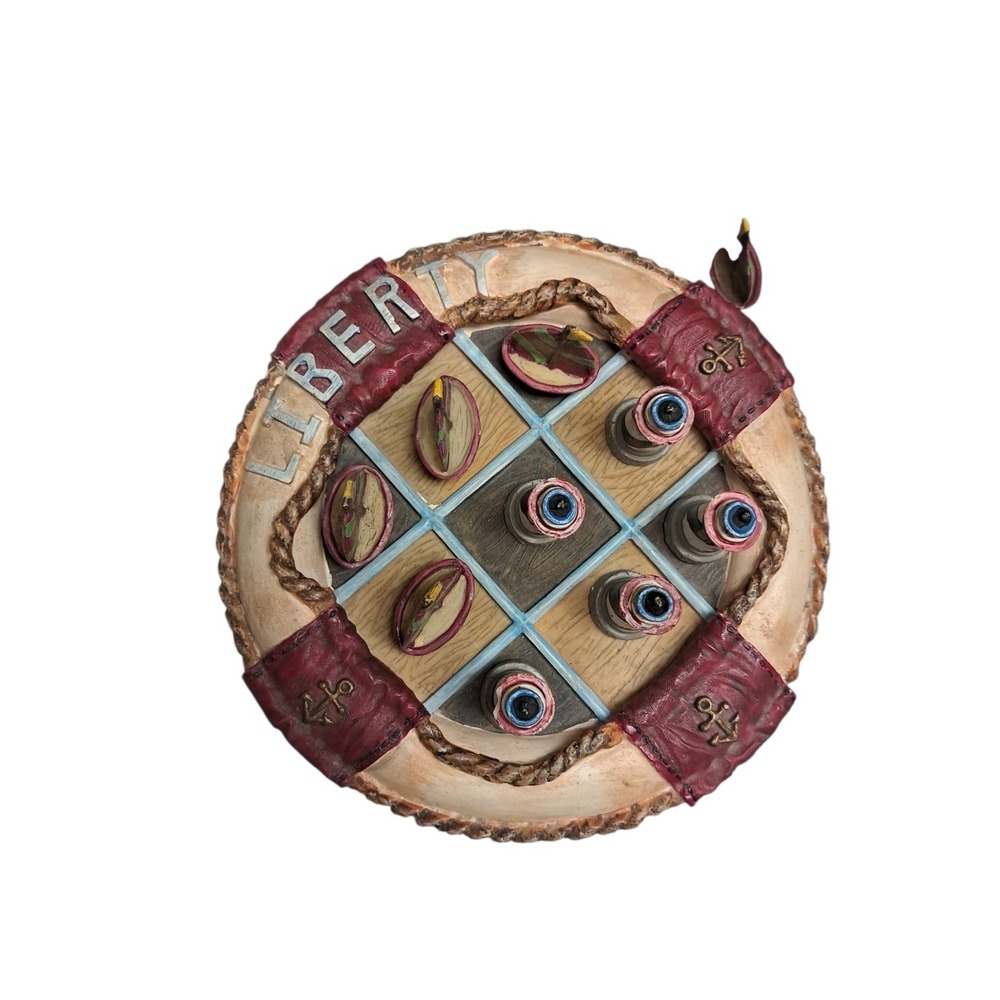 VINTAGE LIBERTY TIC TAC TOE CLAY‎ GAME.